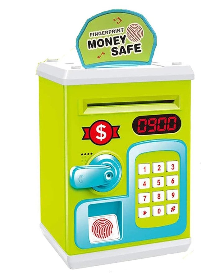 N2K2 ENTERPRISE Fingerprint Sensing Money Saving Piggy Bank Real Cash Coin Box Electronics Security Lock Digital Password Music with Light Gift for Kids - Image 1